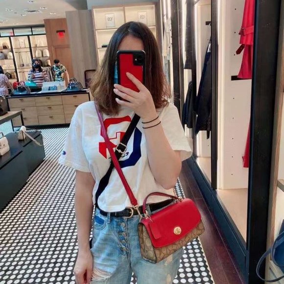 coach Tilly Satchel 23 In Signature Canvas C1439 - Picture 6 of 13